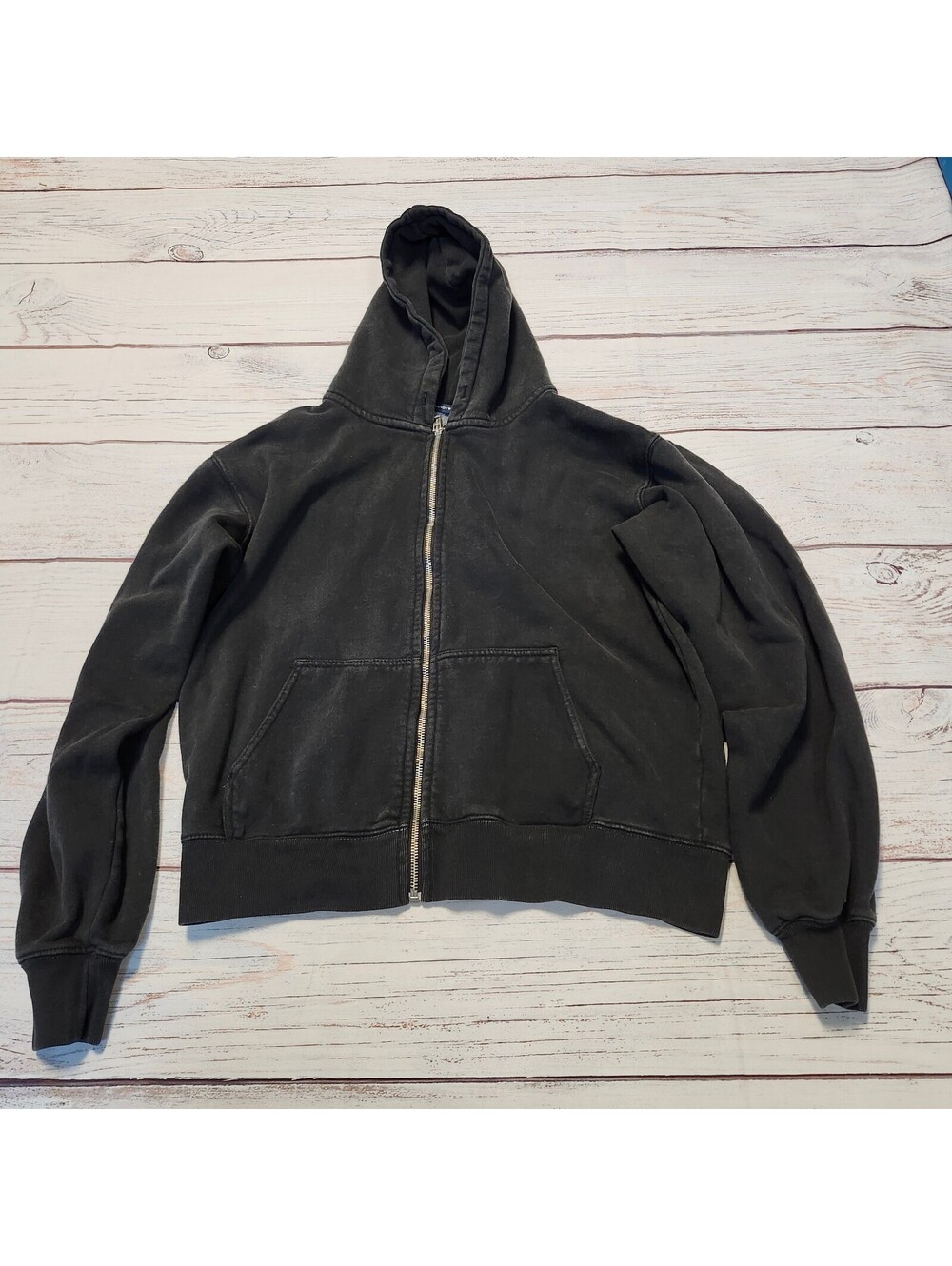 Brandy Melville Black Zip-Up Hoodie